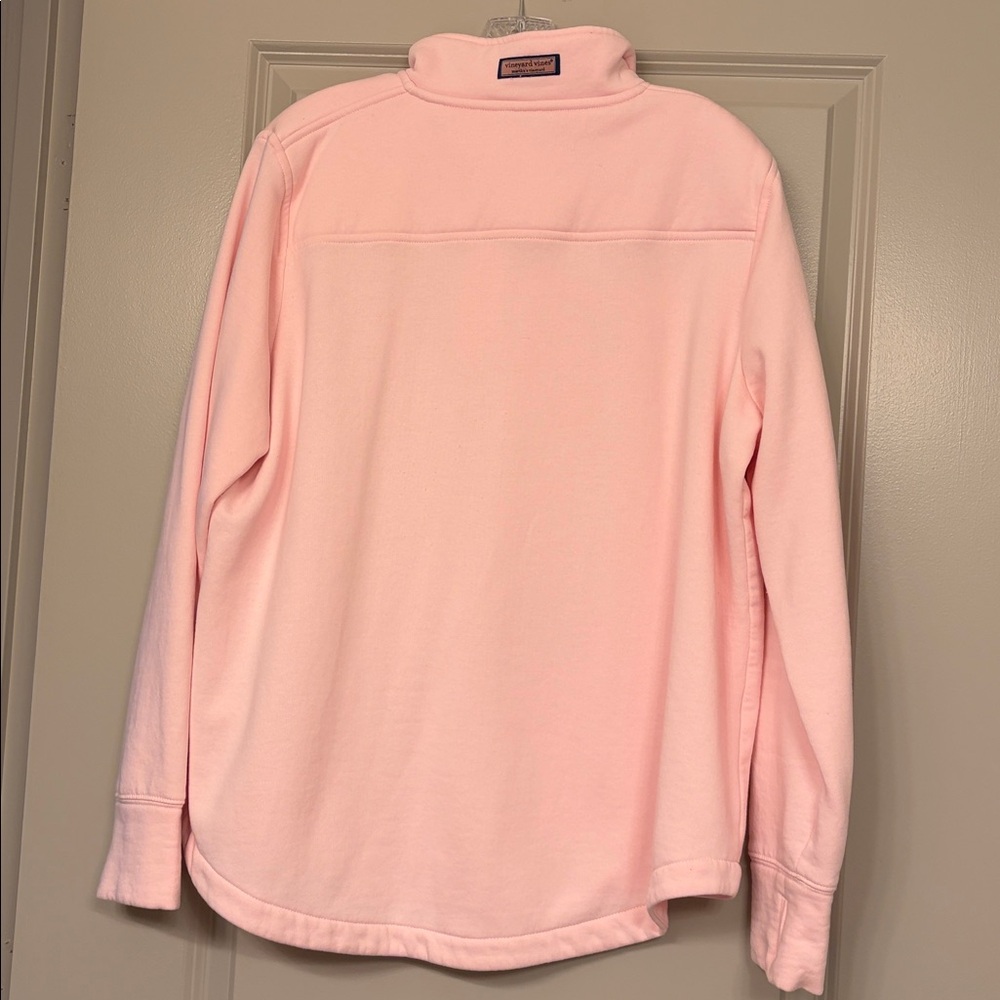 Vineyard Vines Light Pink Quarter-Zip Sherpa - Picture 4 of 4